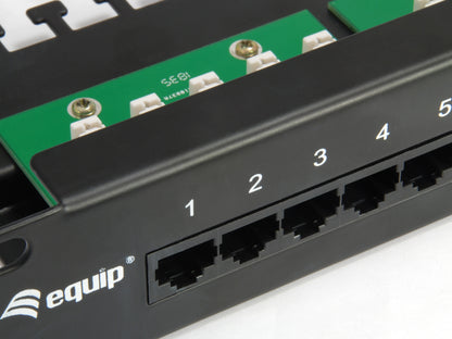 Equip 19" Patchpanel 25xRJ45 Cat3  UTP 1U       ISDN RAL9005