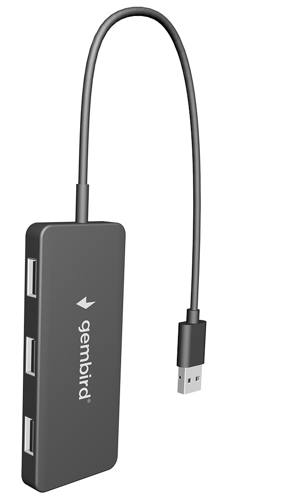 Gembird UHB-U2P4-04 interface hub USB 2.0 480 Mbit/s Black