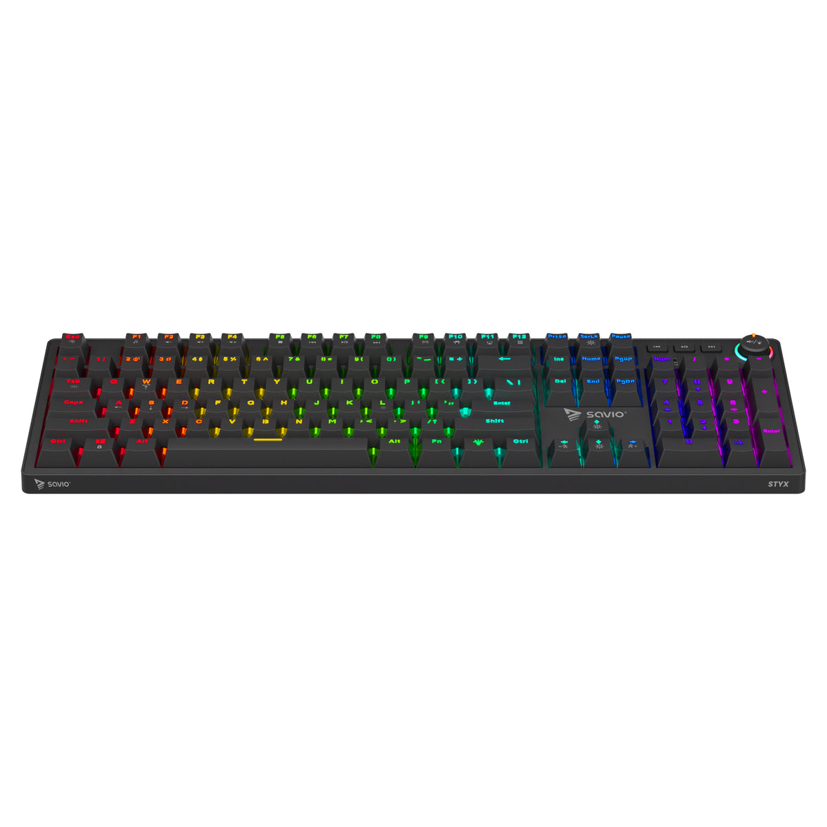 SAVIO STYX Mechanical Keyboard with Outemu Brown Switches, Hot Swap Capability, RGB Lighting