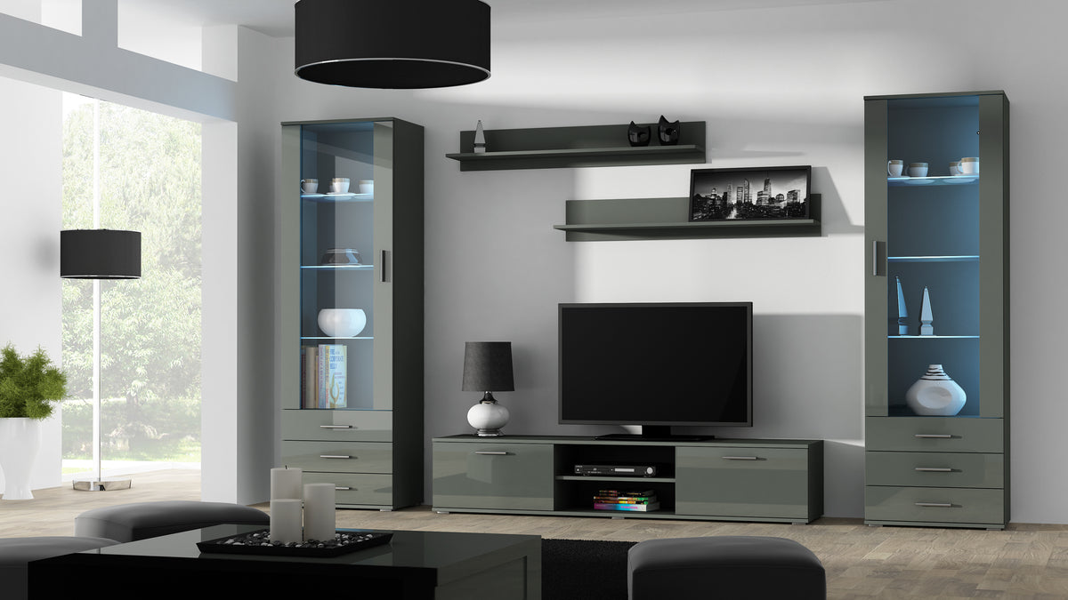 Cama set of two shelves 125cm SOHO grey matte