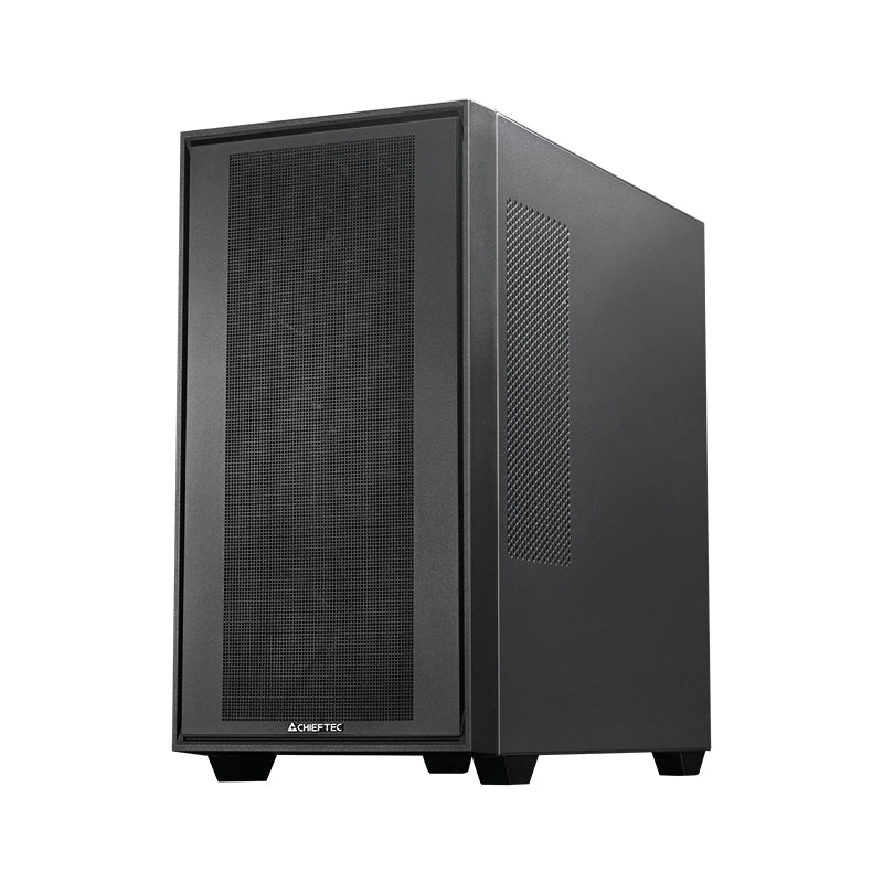 Chieftec Midi Tower GS-03B-BLK-OP, Schwarz Black