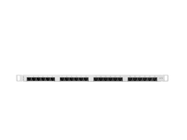 LANBERG Patch Panel 24 Port 0.5U Cat.6 UTP Gray