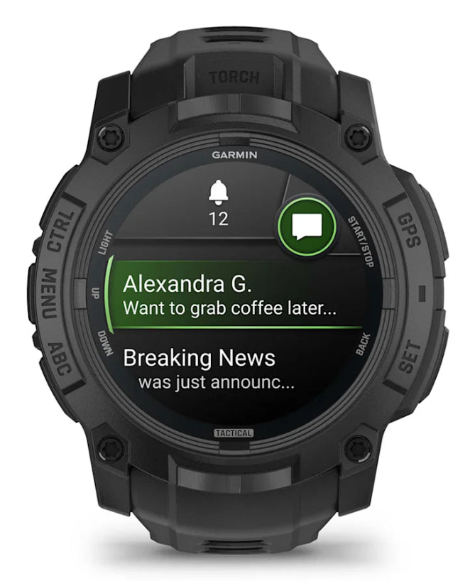 Garmin Instinct 3 Tactical Edition 3.3 cm (1.3") AMOLED 50 mm Digital 416 x 416 pixels Black GPS (satellite)
