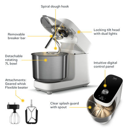 Ooni Halo Pro Spiral Mixer polar white