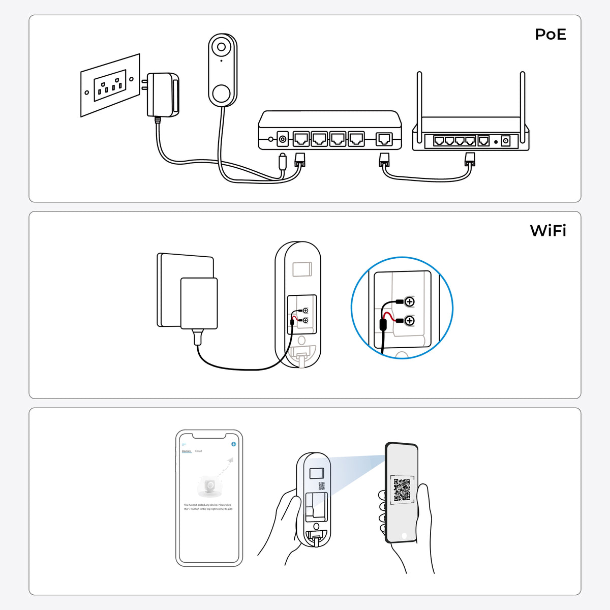 Reolink D340W - 5MP Video Doorbell with Chime, 2.4/5 GHz Wi‑Fi, Person Detection, Two‑Way Audio, Works with NVRs, White