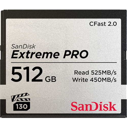 SanDisk CFAST 2.0 VPG130   512GB Extreme Pro     SDCFSP-512G-G46D