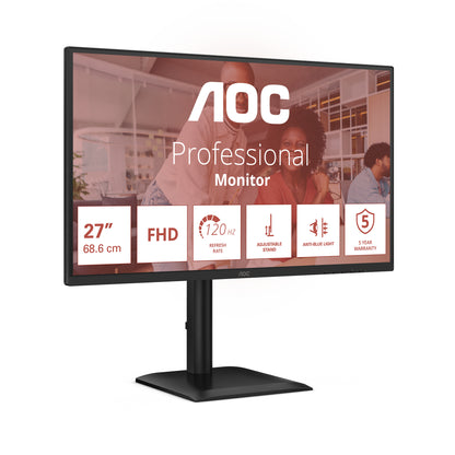 AOC 68,6cm (27") 27E4U 16:09 VGA+HDMI+DP+USB IPS μαύρο