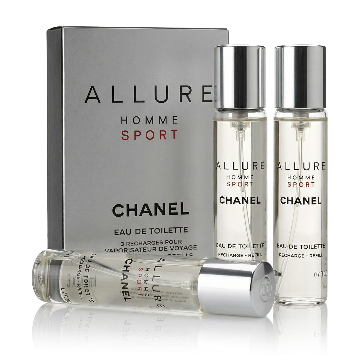 Chanel Allure Homme Sport EDT Refill 2 x 20 ml + EDT Refill with spray 20 ml (man)