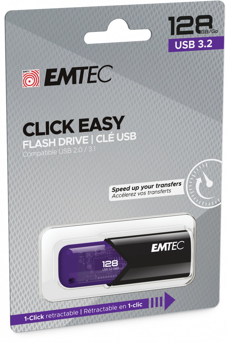 Emtec USB3.2 Click Easy B110 128GB Purple