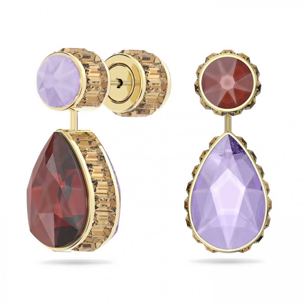 Swarovski Women's Earrings Model 5600523, 3 CM Multicolored Stainless Steel