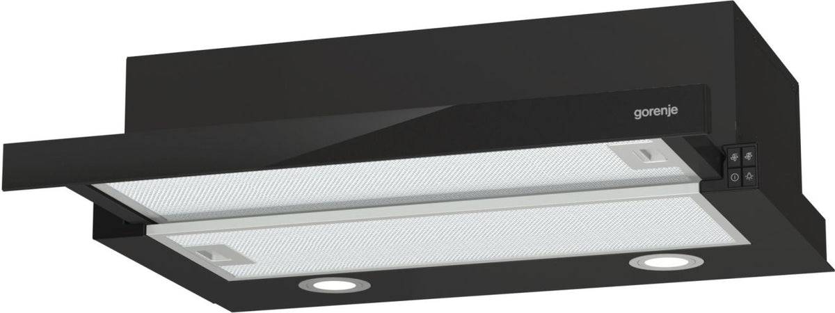 Gorenje TH62E4BG Εντοιχιζόμενος Ημισυρόμενος απορροφητήρας σε Μαύρο με Ισχύ 450 m³/ώρα