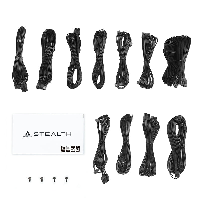 Chieftec Stealth 1200W Vega M Series SPX-1200-FC 80+ Platinum Power Supply Unit 24-pin ATX Black