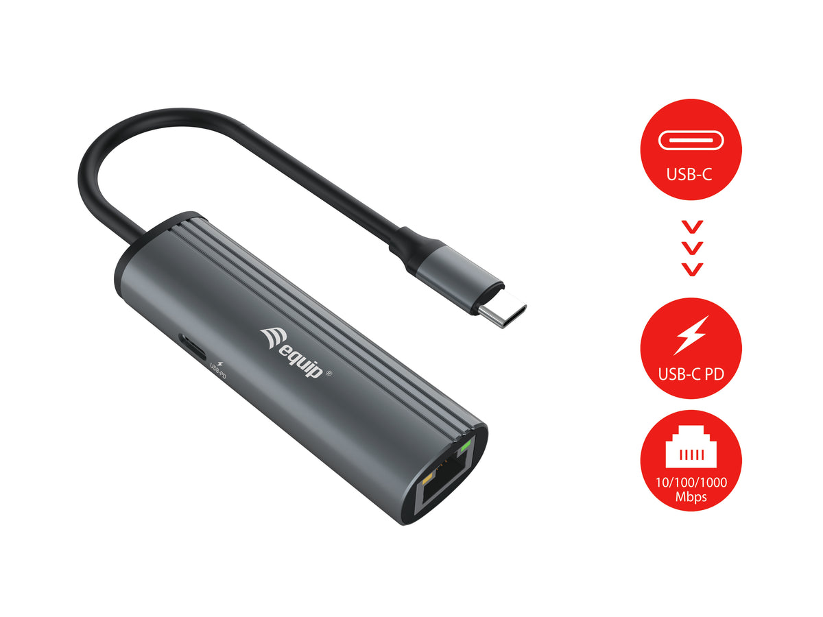 Equip Dock  1-1 USB-C->GbE,100W USB-C                  0.15m