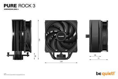 be quiet! Kühler PURE ROCK 3 Black