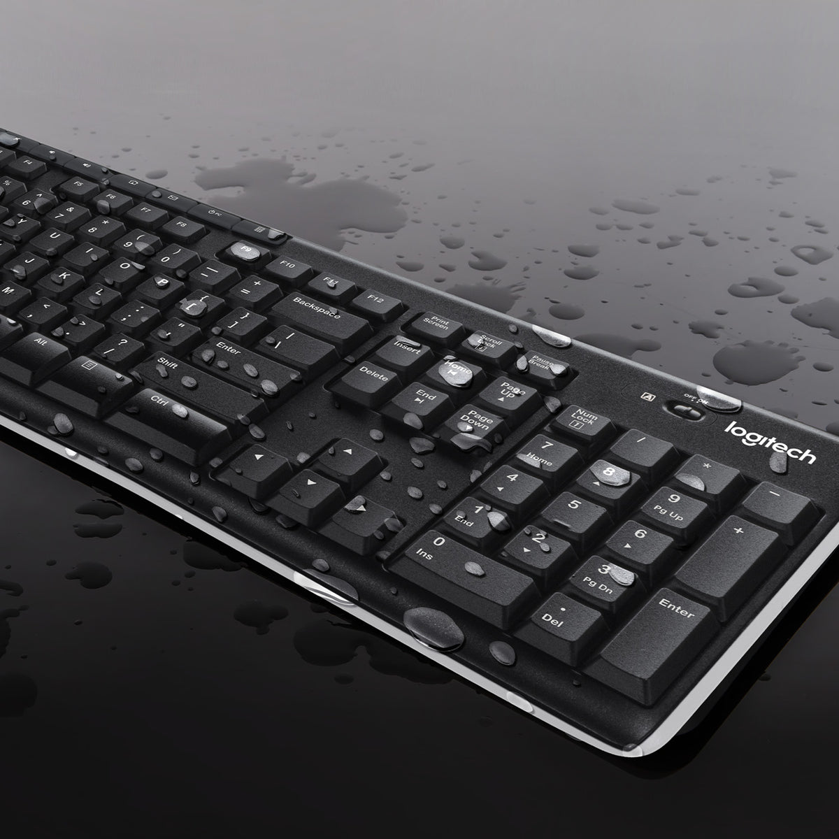 Logitech 920-004508 keyboard Mouse included Home RF Wireless QWERTY US International Black