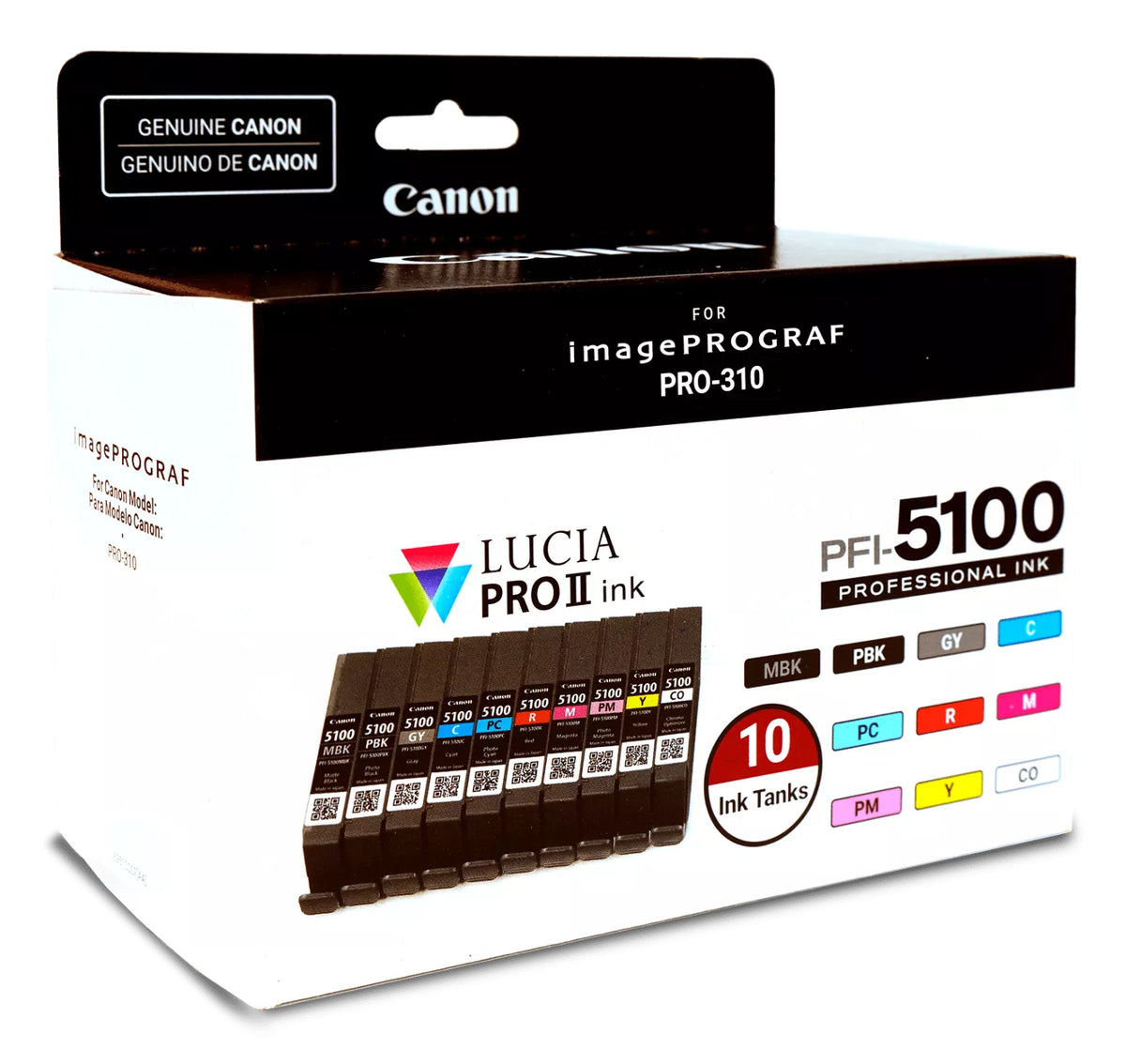 Canon PFI-5100 Multipack MBK/PBK/C/M/Y/PC/PM/R/GY/CO