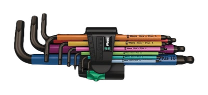 Wera 950 Spkl9 Hex-plus Hex Key Set Σετ κλειδιών hex σε σχήμα L Μετρικό/αγγλοσαξονικό 9 τεμάχια