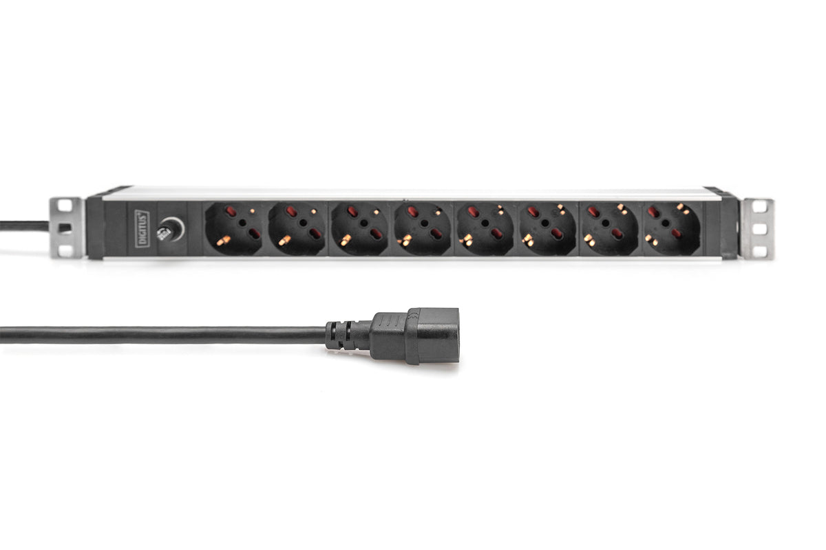 DIGITUS 8-Fach Steckdosenleiste 1HE PDU, IEC C14 St. IT