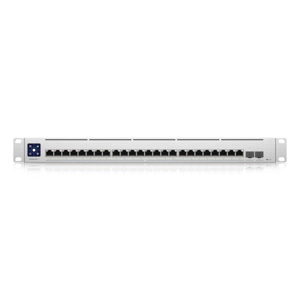 Ubiquiti UniFi Enterprise XG 24-Port Managed Layer 3 10G Ethernet Switch, Stainless Steel, Supports 100/1000/10000 Mbps