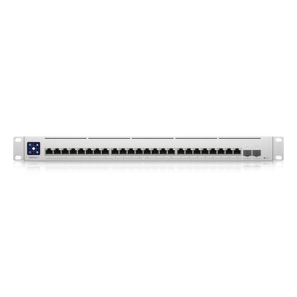 Ubiquiti UniFi Enterprise XG 24-Port Managed Layer 3 10G Ethernet Switch, Stainless Steel, Supports 100/1000/10000 Mbps