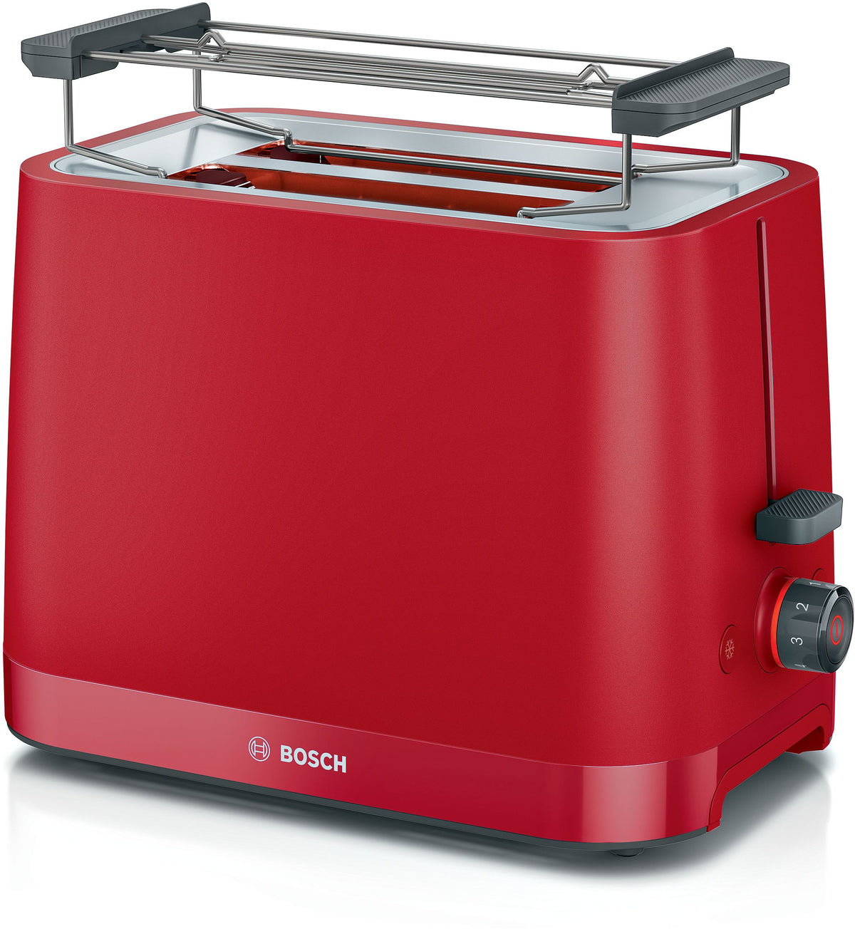 Τοστιέρα Bosch TAT3M124 για 2 φέτες, Ισχύς 950 W, Κόκκινη