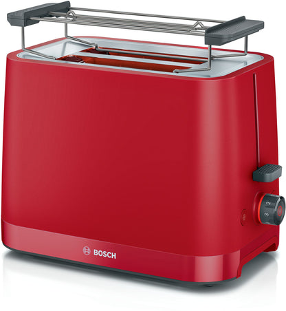 Τοστιέρα Bosch TAT3M124 για 2 φέτες, Ισχύς 950 W, Κόκκινη