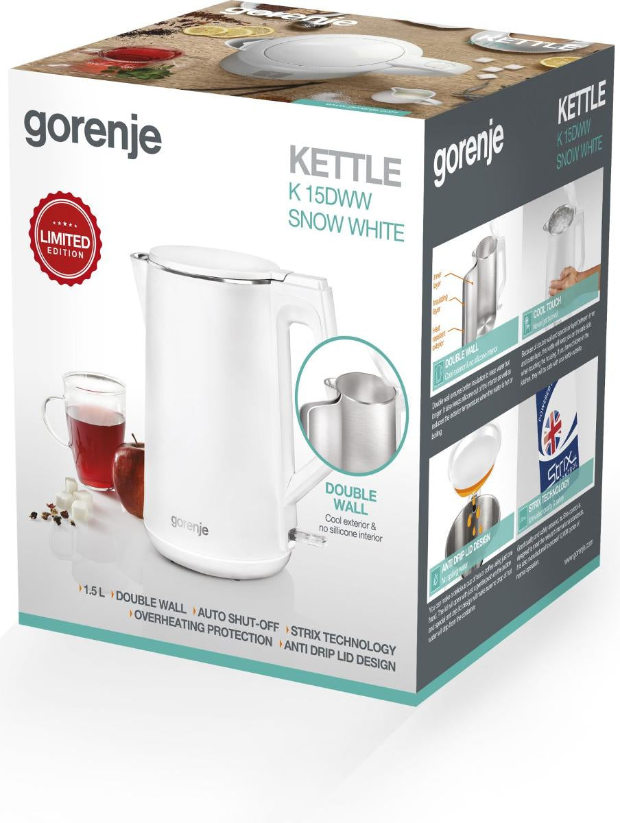 Gorenje 737894 electric kettle 1.5 L 2200 W White