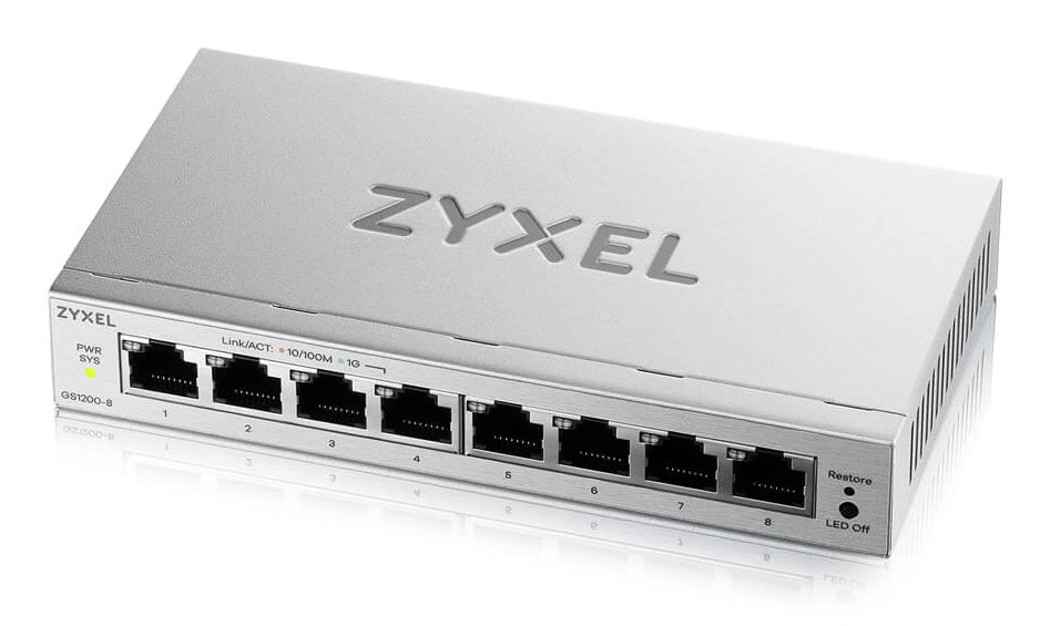 Zyxel GS1200-8V3 8-Port Gigabit web / smart managed Switch