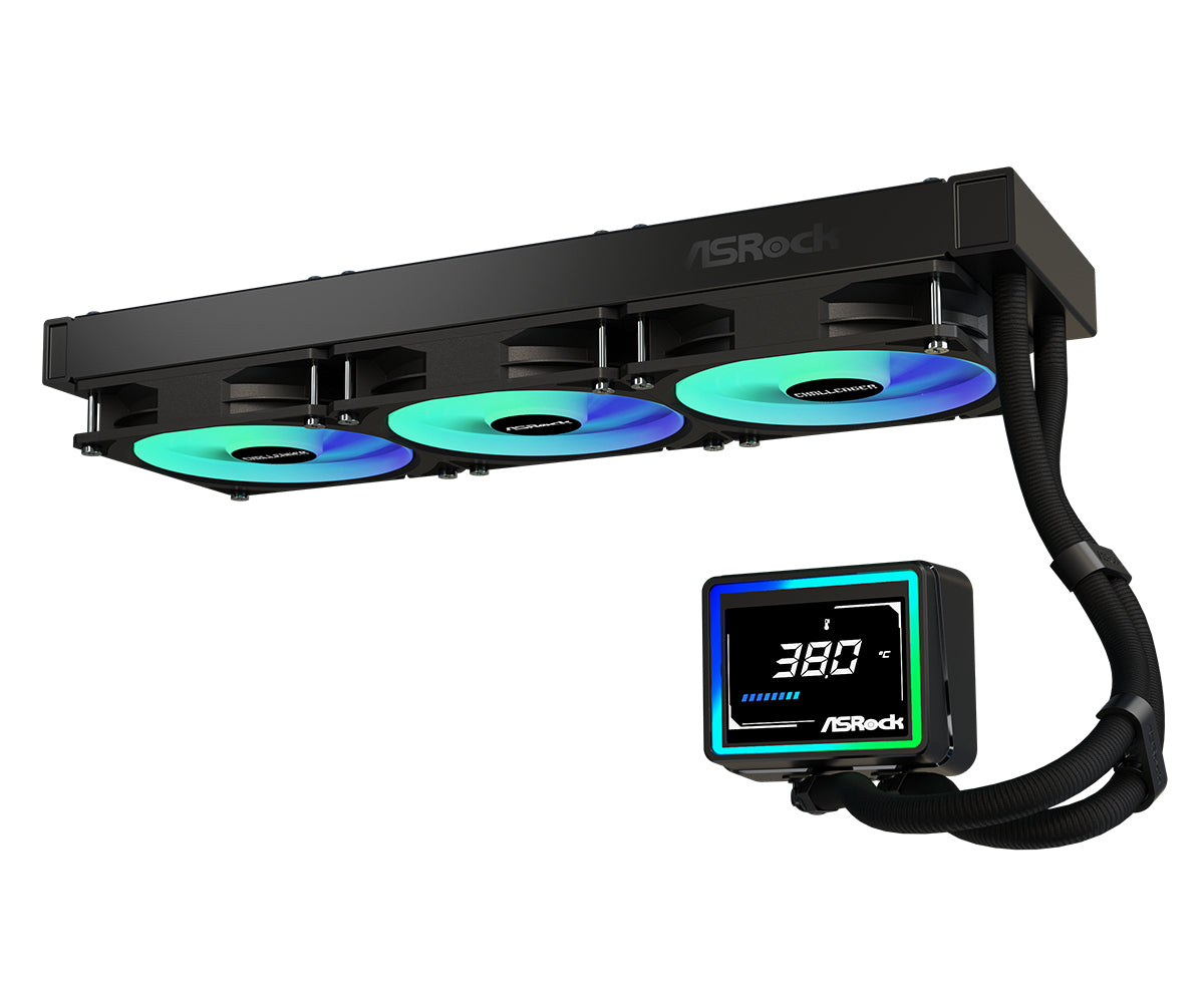 Σετ Υδρόψυξης Ψηφιακής Επεξεργασίας Asrock Challenger 360 με Ανεμιστήρα 12 εκ., Μαύρο