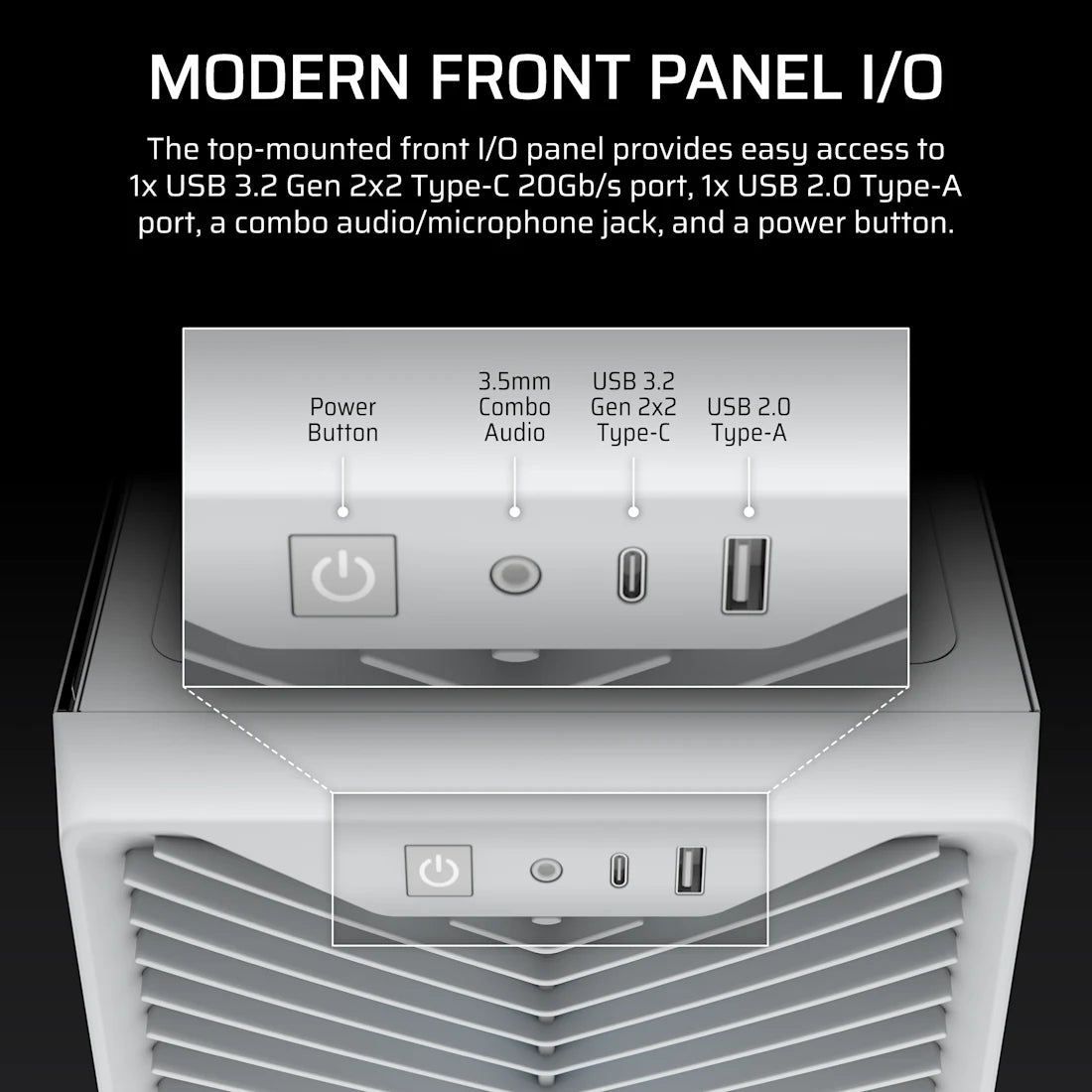 Corsair 3200D RS ARGB Mid-Tower White Case