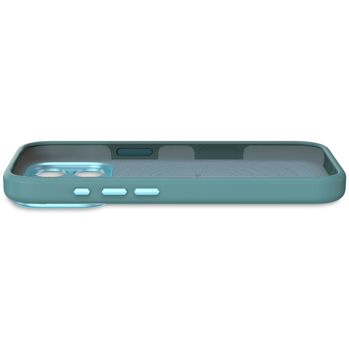 Decoded Antimicrobial Silicone Back Cover for iPhone 17 Pro, Retro Blue
