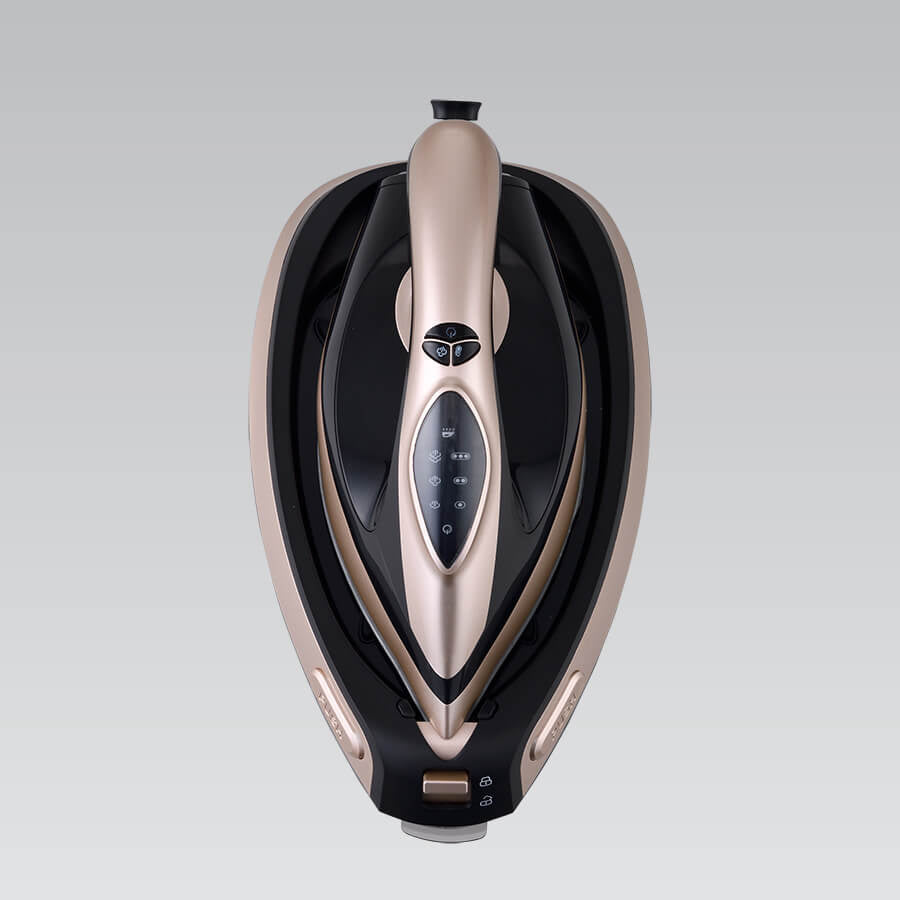 Σταθμός ατμοσίδερου Maestro MR-320C ισχύος 2400 W, με κεραμική πλάκα σόλας χωρητικότητας 1,5 λίτρου, σε μαύρο και ροζ χρυσό χρώμα