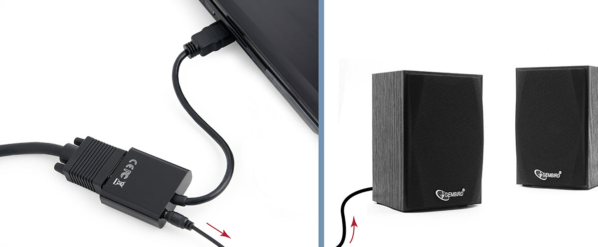 Gembird προσαρμογέας καλωδίου βίντεο A-HDMI-VGA-03 0,15 μ μήκος, HDMI τύπου A (κανονικό) σε VGA (D-Sub), μαύρο