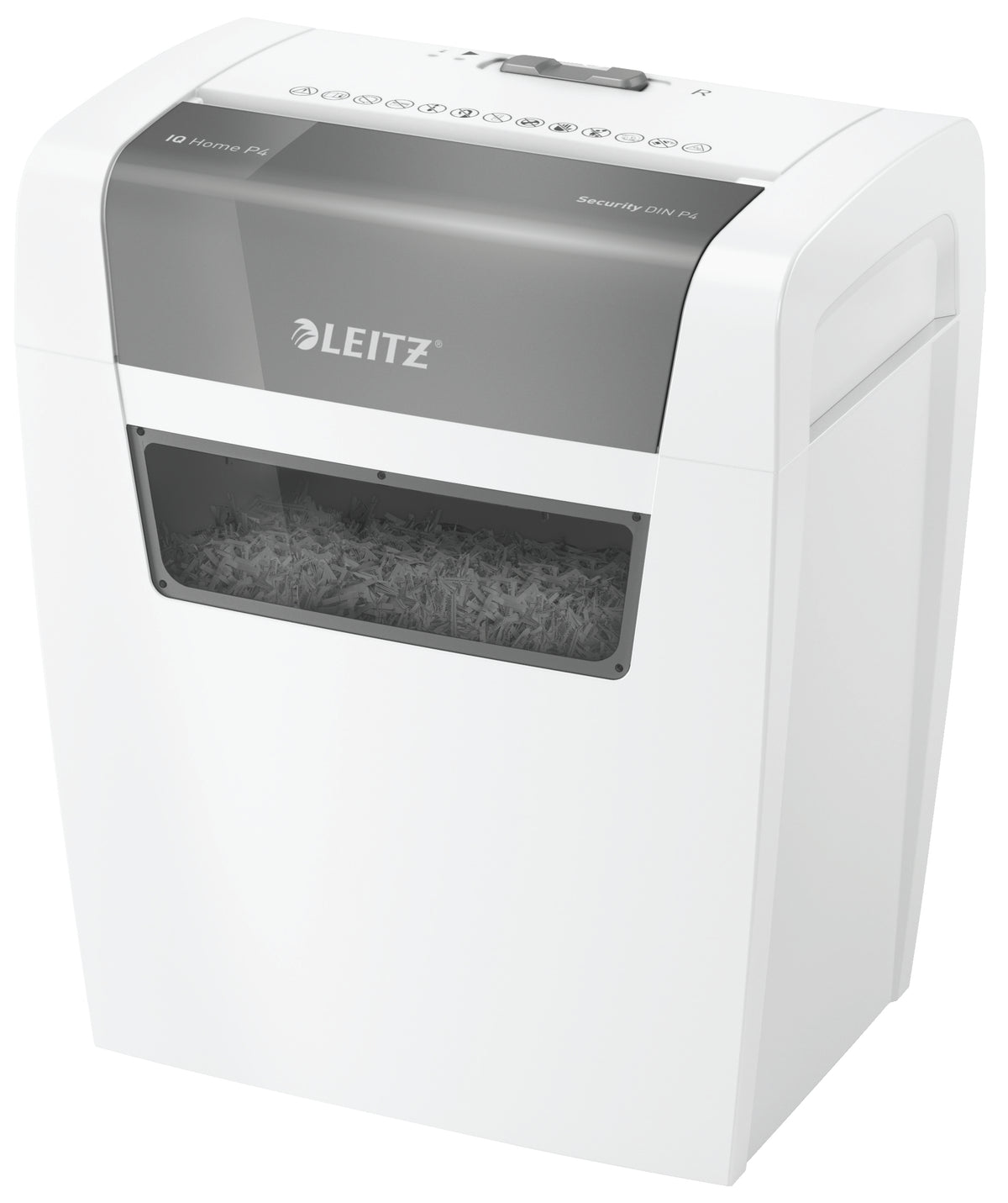 Καταστροφέας εγγράφων Leitz IQ Home, P4, 6 φύλλα, κάδος απορριμμάτων 15 λίτρων