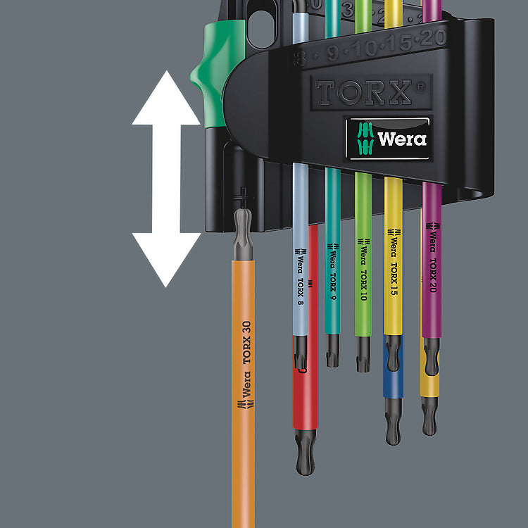 WERA 967/9 TX BO SB L-key set, Blacklaser