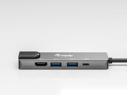 Equip Dock  5-1 USB-C->HDMI,2xUSB-A,GbE,100W USB-C     0.25m