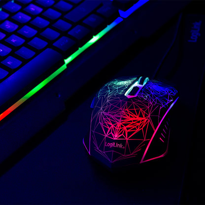 Logilink Gaming-Set aus Tastatur, Maus und Mauspad