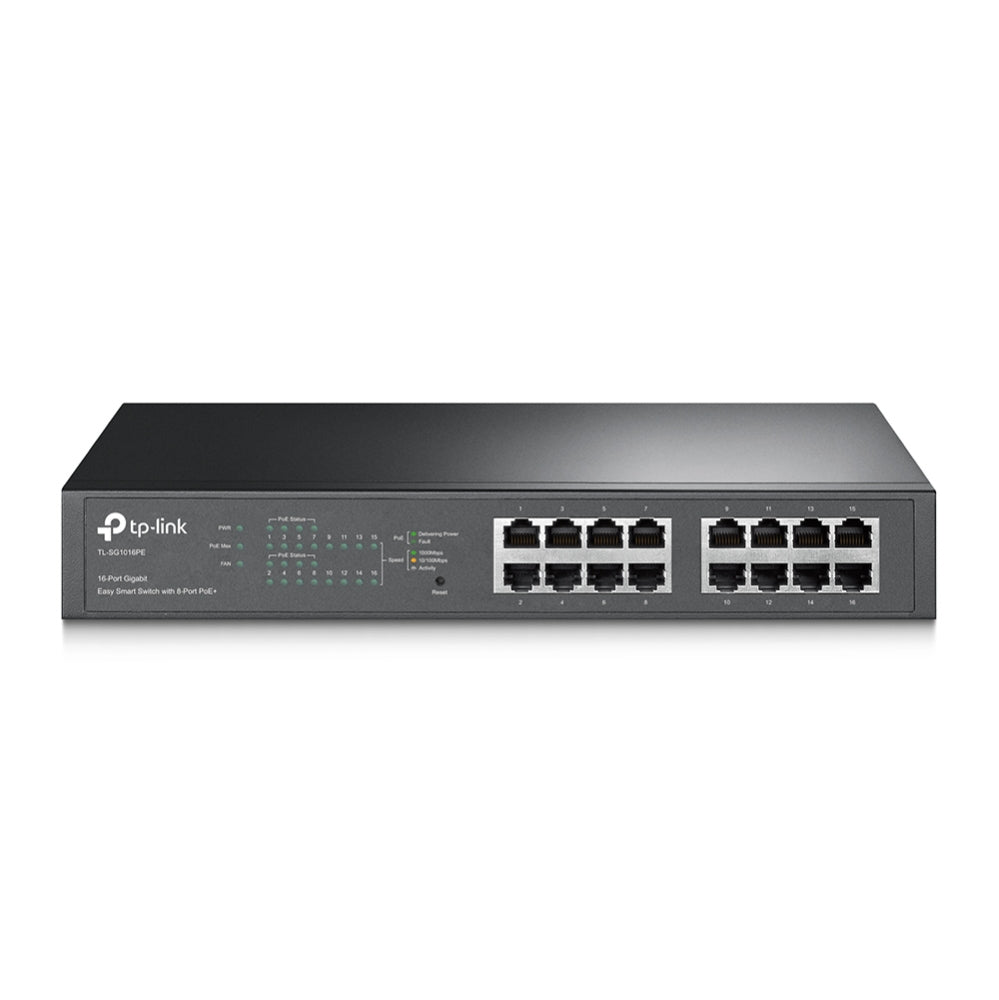 TP-Link TL-SG1016PE Network Switch Managed L2 Gigabit Ethernet (10/100/1000) Power over Ethernet (PoE) Black