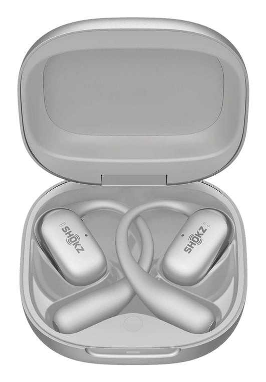 Ακουστικά SHOKZ OpenFit 2+ Ασύρματα με Επαγωγικά Κουδούνια και Στερεοφωνική Μουσική Bluetooth σε Γκρι Χρώμα