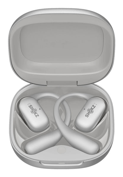 Ακουστικά SHOKZ OpenFit 2+ Ασύρματα με Επαγωγικά Κουδούνια και Στερεοφωνική Μουσική Bluetooth σε Γκρι Χρώμα
