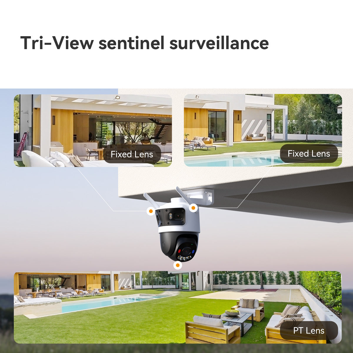 Imou Cruiser Triple Turret IP security camera Outdoor 2880 x 1620 pixels Ceiling/wall