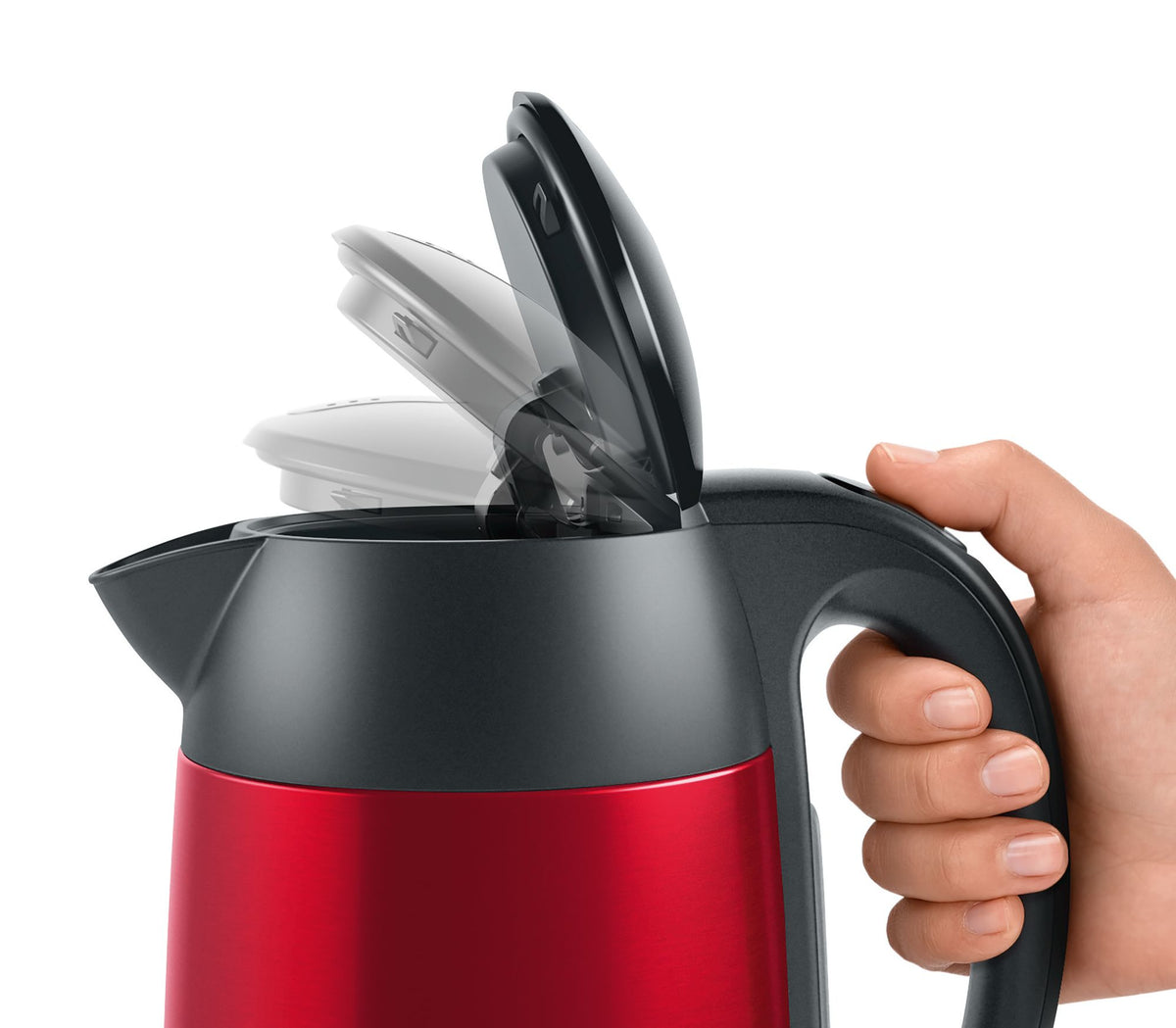 Bosch TWK3P424 electric kettle 1.7 L 2400 W Grey, Red