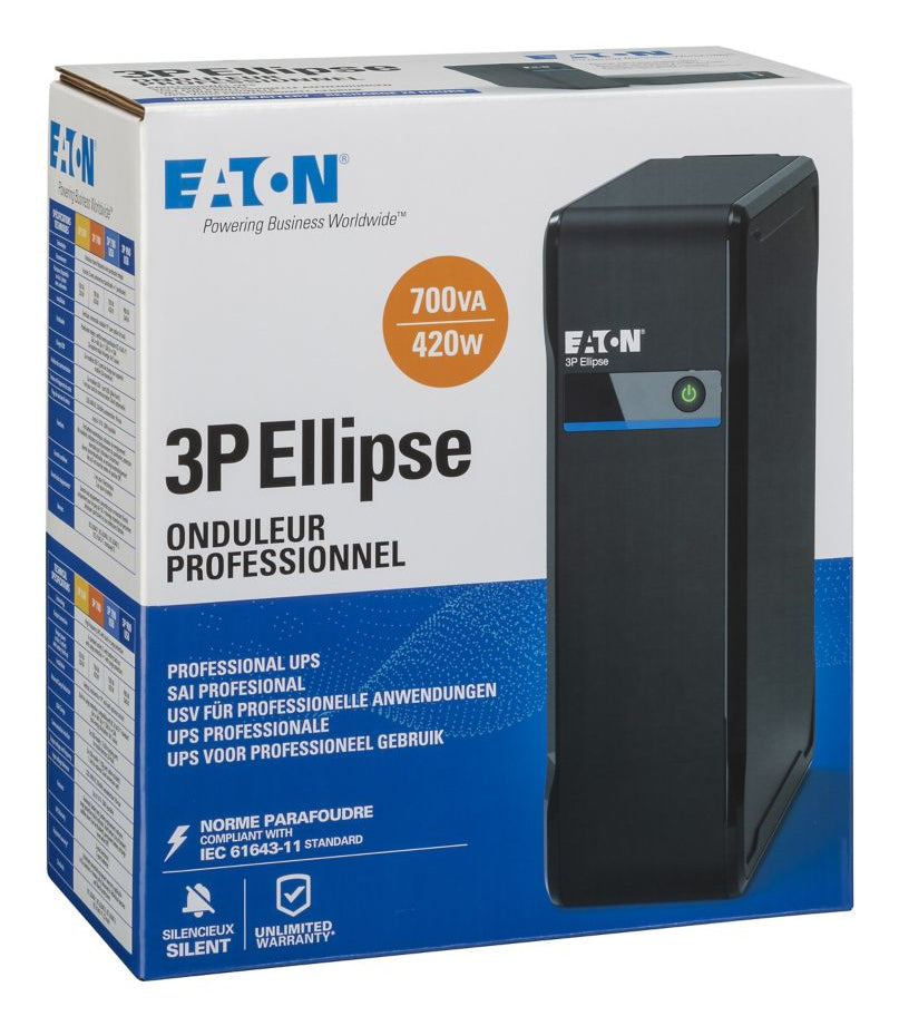 Eaton 3P Ellipse Uninterruptible Power Supply (UPS) Standby 0.7 kVA 420 W 4 AC outlets