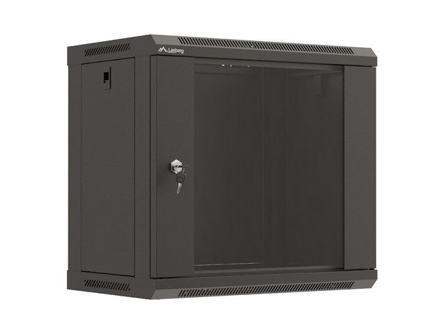 Lanberg WF03-5309-10B 9U Wall-Mounted Rack Cabinet - Black