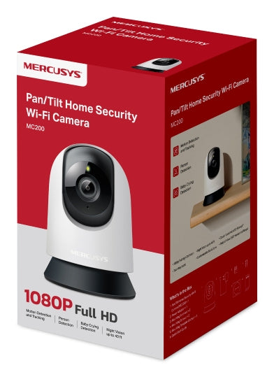 Mercusys MC200 - Pan/Tilt Home Security Wi-Fi Camera