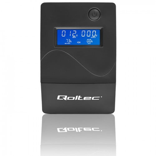 Qoltec Monolith uninterruptible power supply (UPS) Double-conversion (Online) 0.45 kVA 240 W 2 AC outlet(s)