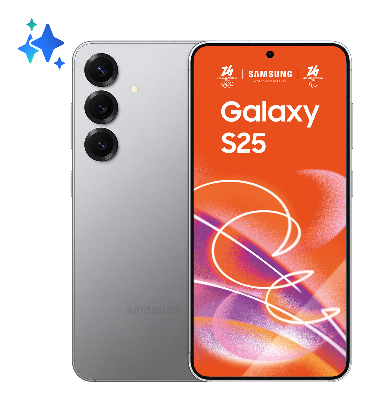 Samsung Galaxy S25 6.2" (15.8 cm) Dual SIM Android 15 5G USB Type-C 12 GB RAM 128 GB Storage 4000 mAh Silver