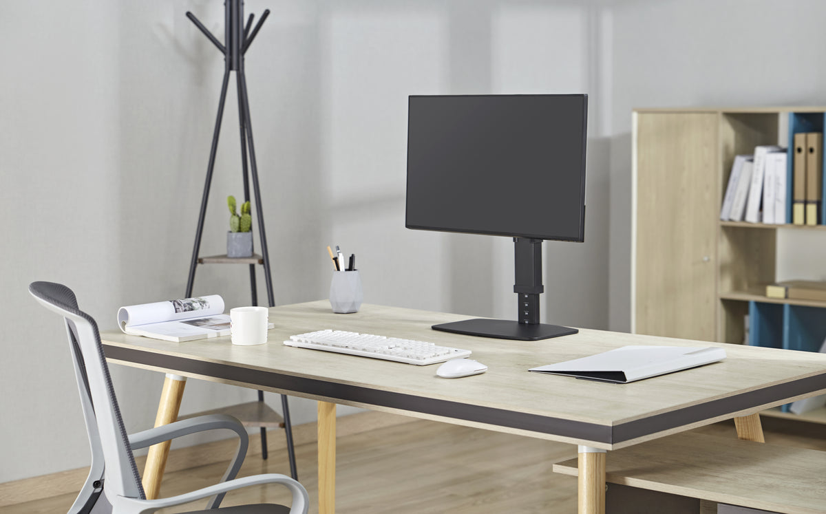 Gembird MS-D1ST-02 Height adjustable full-motion monitor desk stand, 17"-32", black