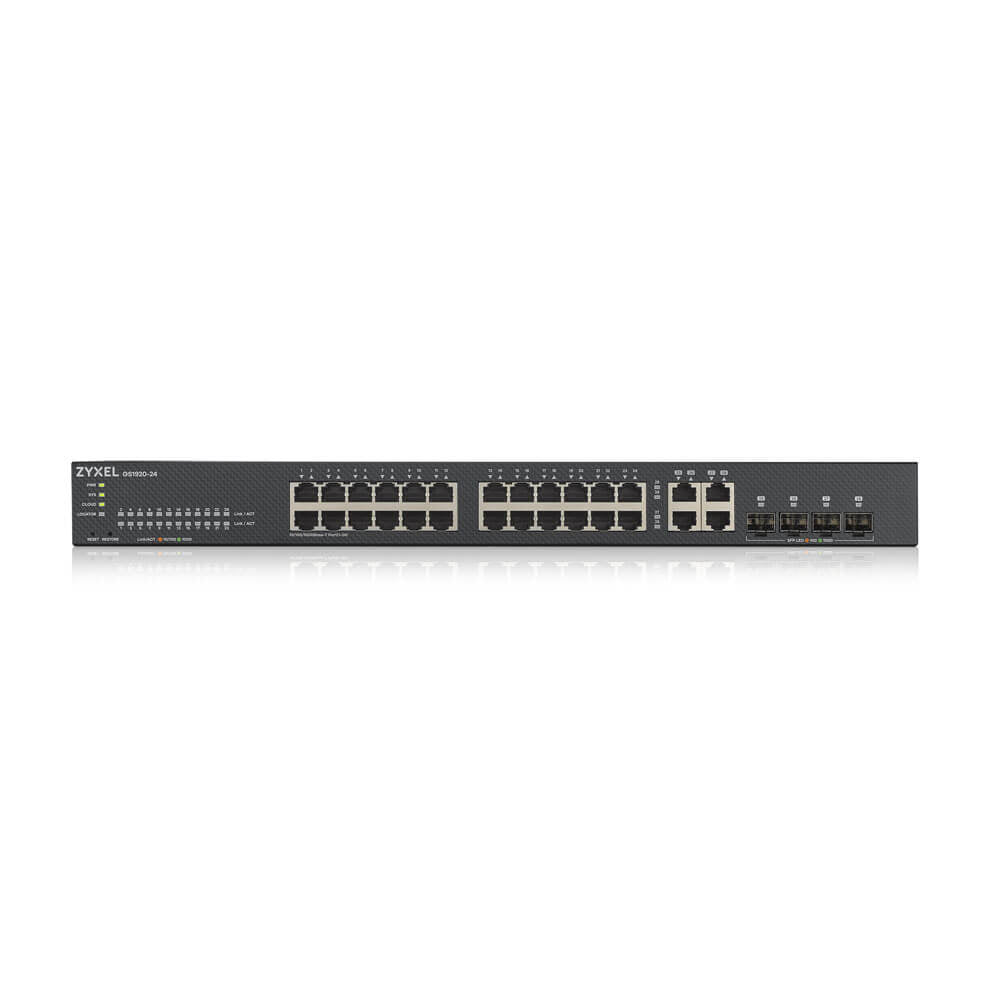 Zyxel GS1920-24V2 Διαχειρίσιμος Gigabit Ethernet Διακόπτης 24 Θυρών Μαύρος