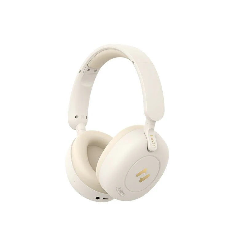 Ασύρματα Bluetooth Ακουστικά HAVIT H655BT PRO σε Μπεζ Χρώμα